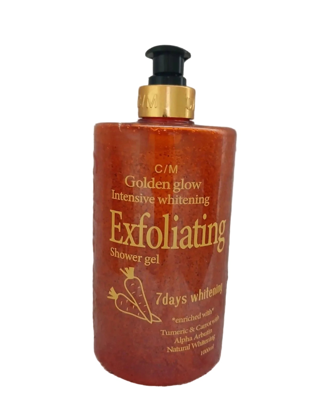 C/M golden glow exfoliating shower gel