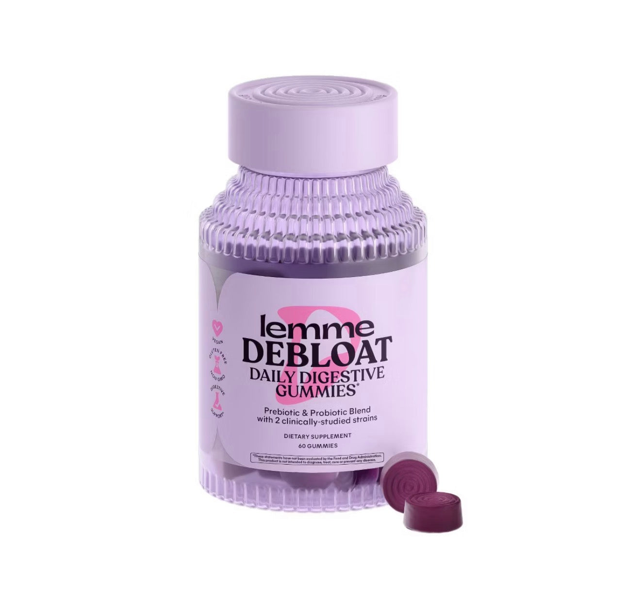 Lemme Debloat Daily Digestive Vegan Gummies