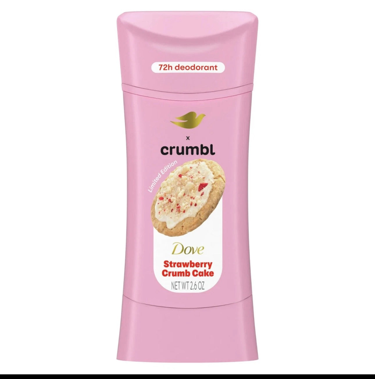 Dove x Crumbl Deodorant Strawberry Crumb Cake