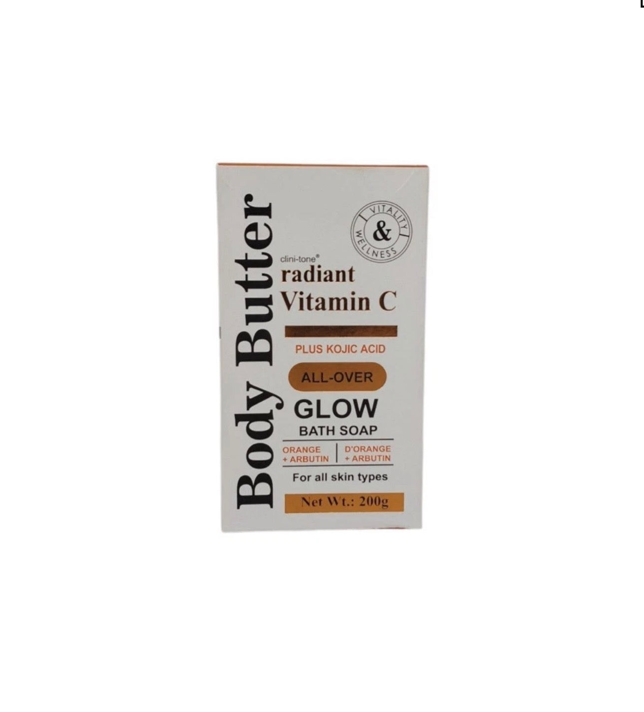 Body Butter Radiant Vitamin C plus kojic Acid All Over Glow Bath Soap