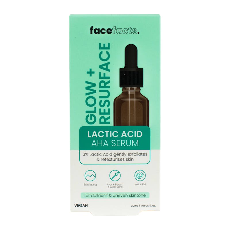 Face facts Glow + Resurface Lactic Acid AHA Serum