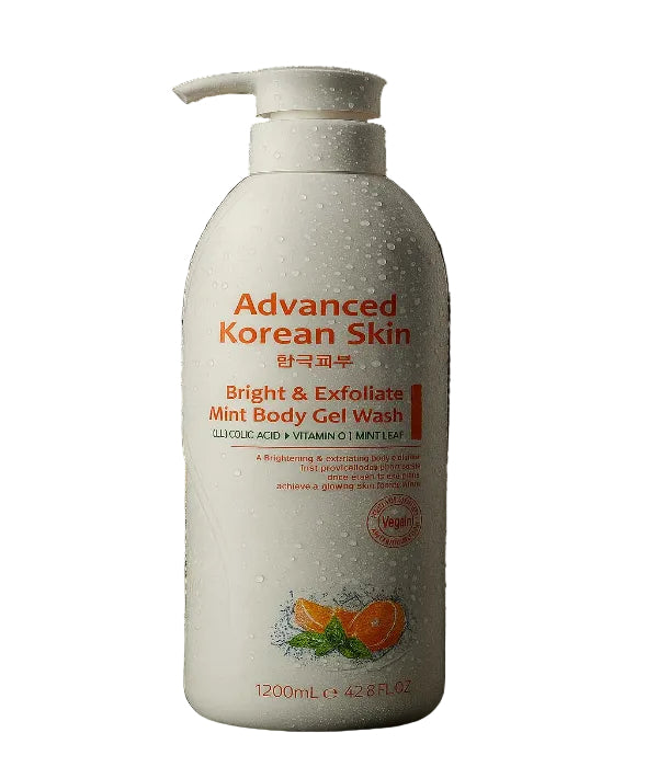 Advanced Korean Skin Bright Exfoliating Mint Body Gel Wash