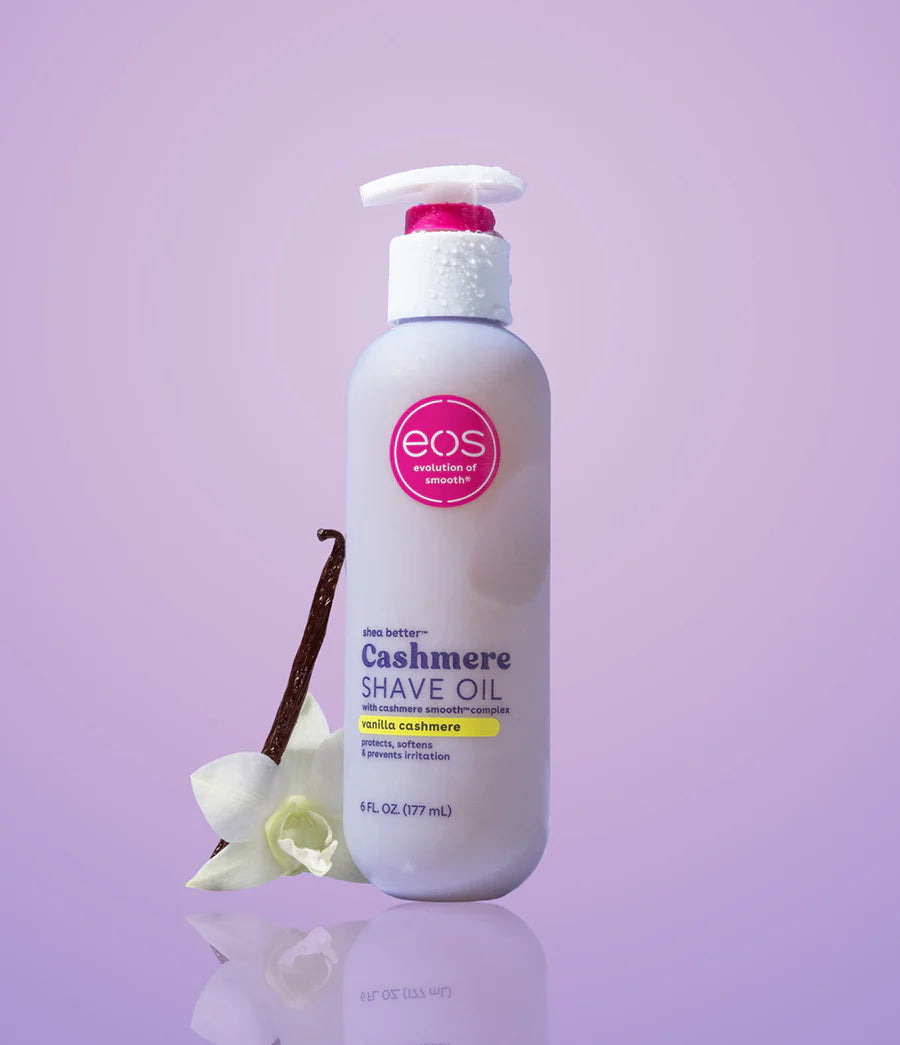 eos Cashmere Shave Oil Vanilla Cashmere for smooth shaving